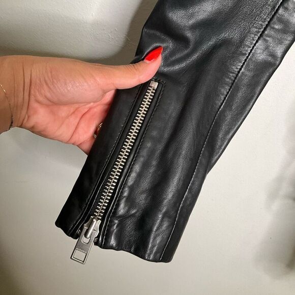 All Saints Arnel Leather Biker Jacket - Picture 8 of 12